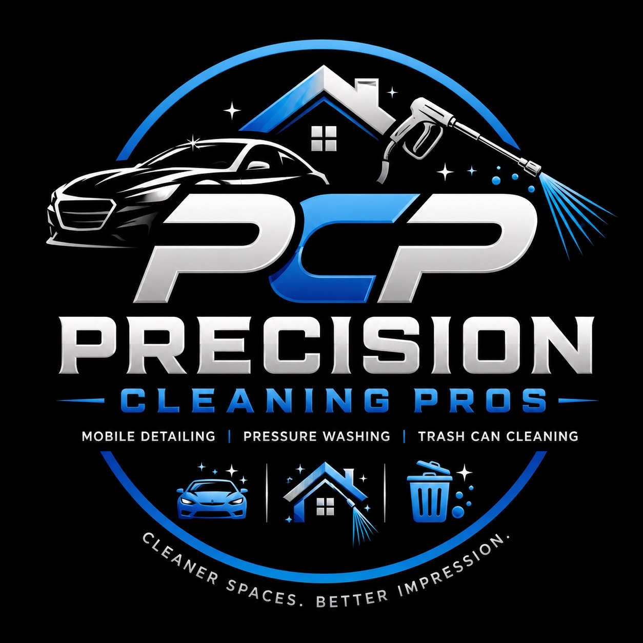 Precision Cleaning Pros — mobile detailing, pressure washing, trash can cleaning